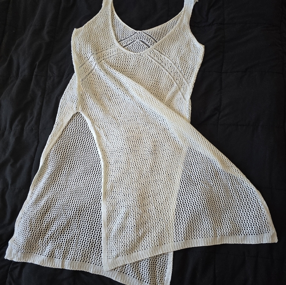 Cupshe Cream Mesh Swimming Cover Up Dress - Picture 2 of 3